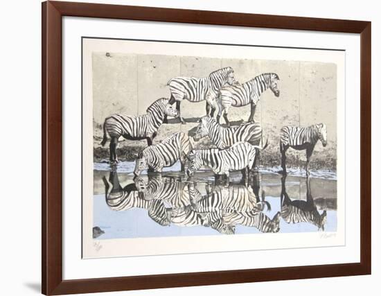 Zebras 2-Fran Bull-Framed Limited Edition