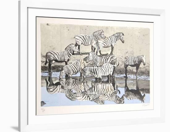 Zebras 2-Fran Bull-Framed Limited Edition