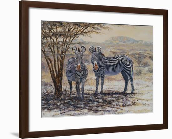 Zebras II-Peter Blackwell-Framed Art Print