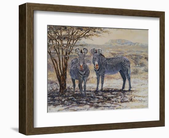 Zebras II-Peter Blackwell-Framed Art Print