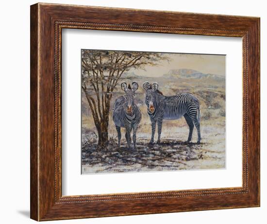 Zebras II-Peter Blackwell-Framed Art Print