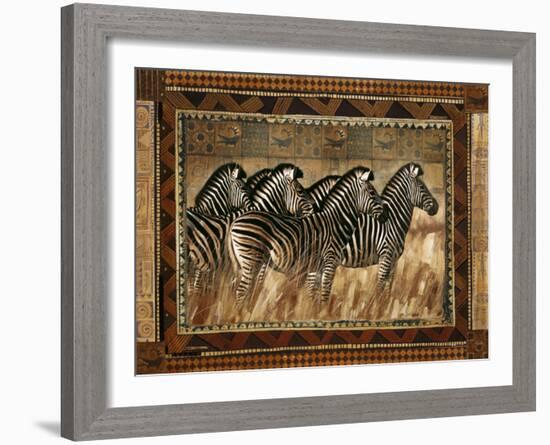 Zebras-Rob Hefferan-Framed Art Print