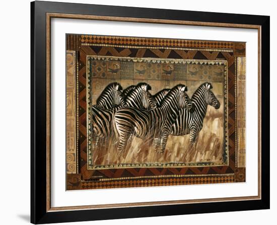 Zebras-Rob Hefferan-Framed Art Print