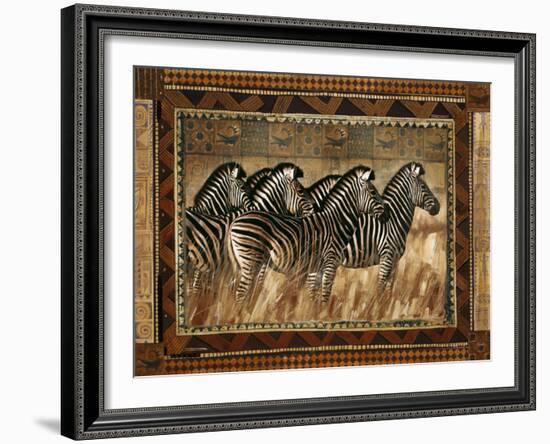 Zebras-Rob Hefferan-Framed Art Print