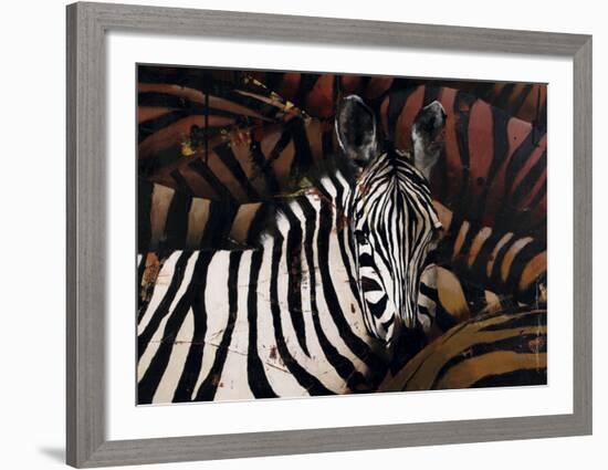 Zebras-Marianne Julie Jegou-Framed Art Print