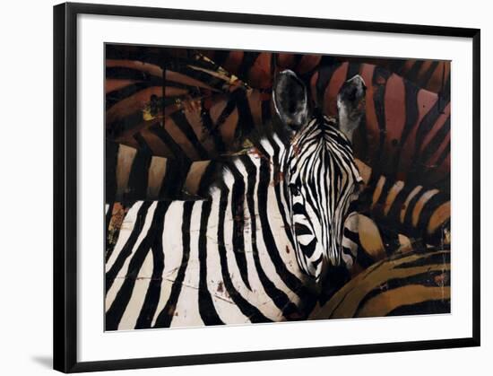 Zebras-Marianne Julie Jegou-Framed Art Print