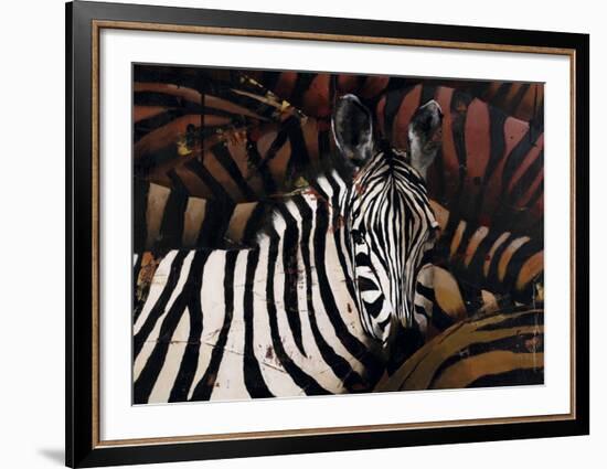 Zebras-Marianne Julie Jegou-Framed Art Print