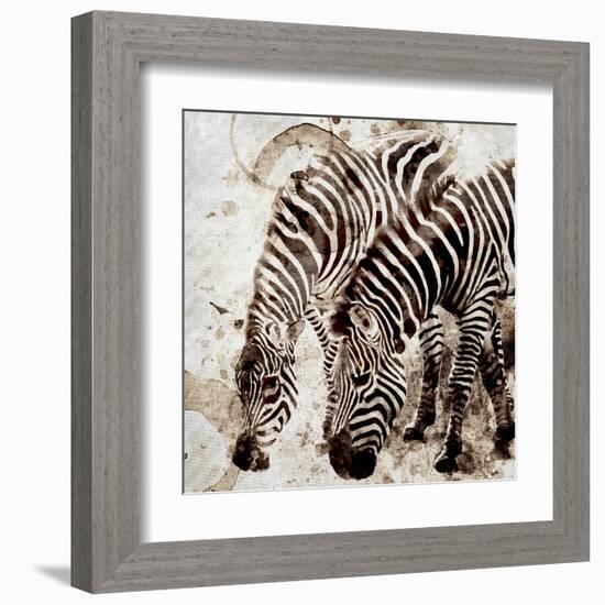 Zebras-Kimberly Allen-Framed Art Print