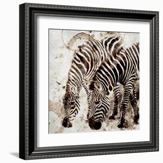 Zebras-Kimberly Allen-Framed Art Print