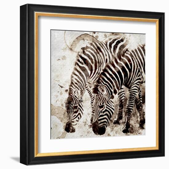 Zebras-Kimberly Allen-Framed Art Print