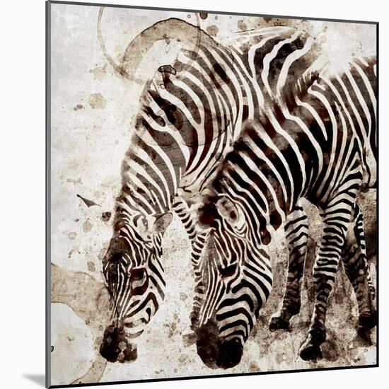 Zebras-Kimberly Allen-Mounted Art Print