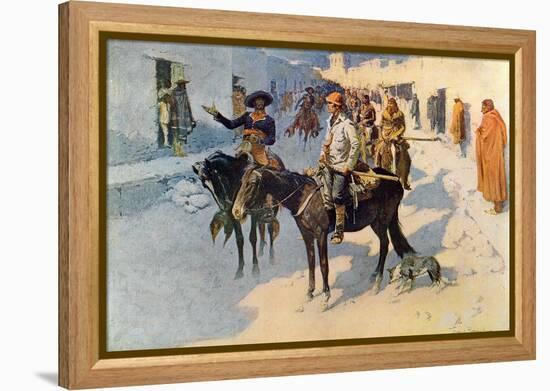 Zebulon Pike Entering Santa Fe, Illustration Published in 'Collier's Weekly', 1906-Frederic Sackrider Remington-Framed Premier Image Canvas