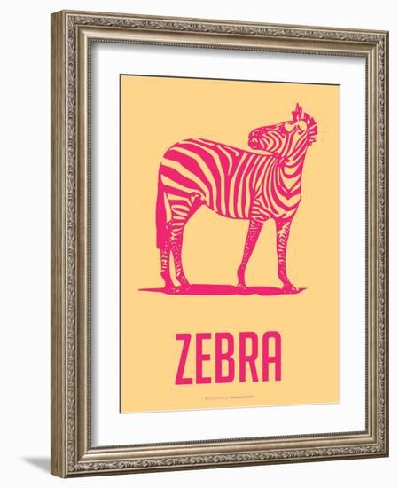 Zeebra Red and yellow-NaxArt-Framed Art Print