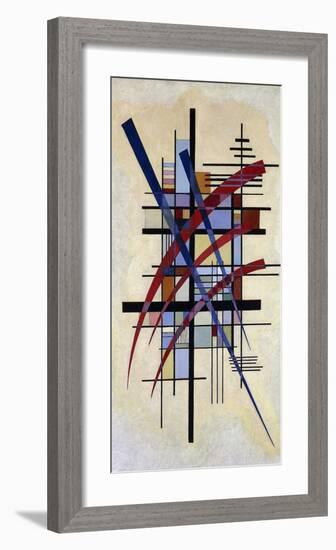 Zeichen mit Begleitung-Wassily Kandinsky-Framed Art Print