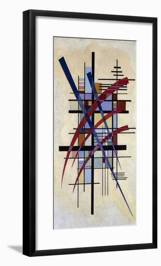 Zeichen mit Begleitung-Wassily Kandinsky-Framed Art Print