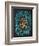 Zelda Blue on Black-Cat Coquillette-Framed Premium Giclee Print