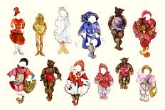 Goldilocks and three Bears Collage-Zelda Fitzgerald-Art Print
