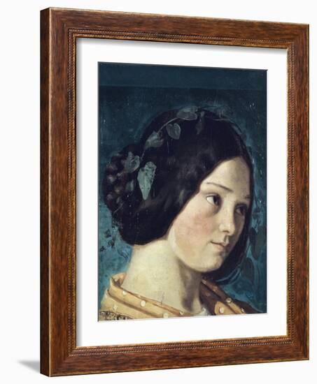 Zelie Courbet (The Artist's Sister)-Gustave Courbet-Framed Art Print
