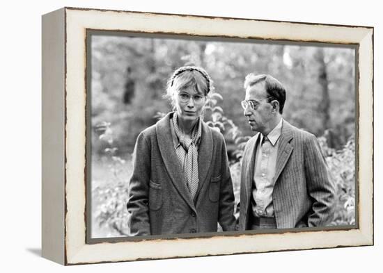 Zelig by WoodyAllen with Mia Farrow and Woody Allen, 1983 (b/w photo)-null-Framed Stretched Canvas