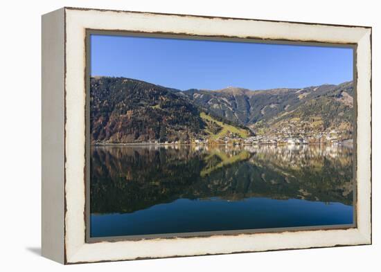 Zeller See Lake with View at Zell Am See, Austria, Salzburg, Pinzgau, Zell Am See-Volker Preusser-Framed Premier Image Canvas