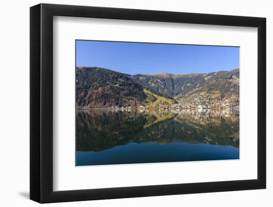 Zeller See Lake with View at Zell Am See, Austria, Salzburg, Pinzgau, Zell Am See-Volker Preusser-Framed Photographic Print