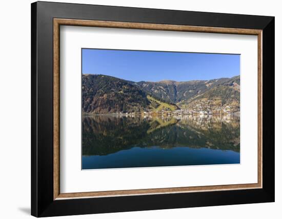 Zeller See Lake with View at Zell Am See, Austria, Salzburg, Pinzgau, Zell Am See-Volker Preusser-Framed Photographic Print