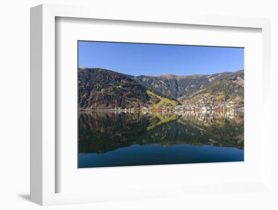 Zeller See Lake with View at Zell Am See, Austria, Salzburg, Pinzgau, Zell Am See-Volker Preusser-Framed Photographic Print