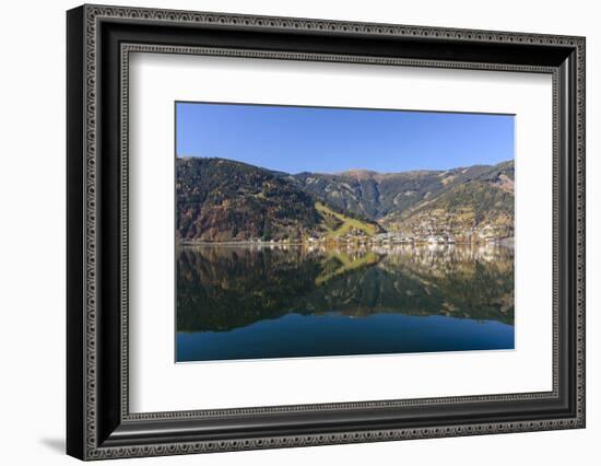 Zeller See Lake with View at Zell Am See, Austria, Salzburg, Pinzgau, Zell Am See-Volker Preusser-Framed Photographic Print