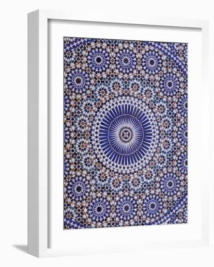 Zellij (Geometric Mosaic Tilework) Adorn Walls, Morocco-Merrill Images-Framed Photographic Print