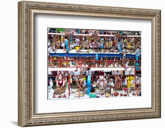 Zelyony Bazar (Green Market), Meat Market, Almaty, Kazakhstan, Central Asia, Asia-G&M Therin-Weise-Framed Photographic Print