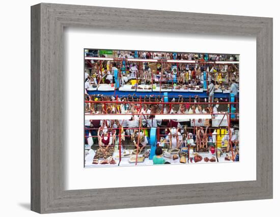 Zelyony Bazar (Green Market), Meat Market, Almaty, Kazakhstan, Central Asia, Asia-G&M Therin-Weise-Framed Photographic Print