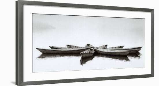 Zen Boats-null-Framed Art Print