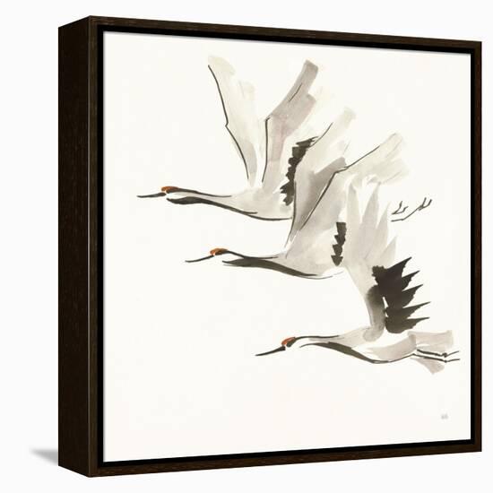 Zen Cranes II Warm-Chris Paschke-Framed Stretched Canvas