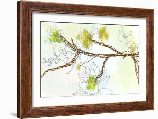 Zen Floral Panel 1-Jan Weiss-Framed Art Print