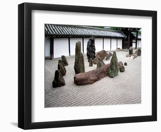 Zen Garden, Kyoto, Japan-Shin Terada-Framed Photographic Print