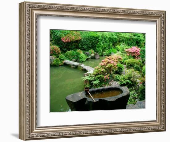 Zen Garden, Kyoto, Japan-Shin Terada-Framed Photographic Print