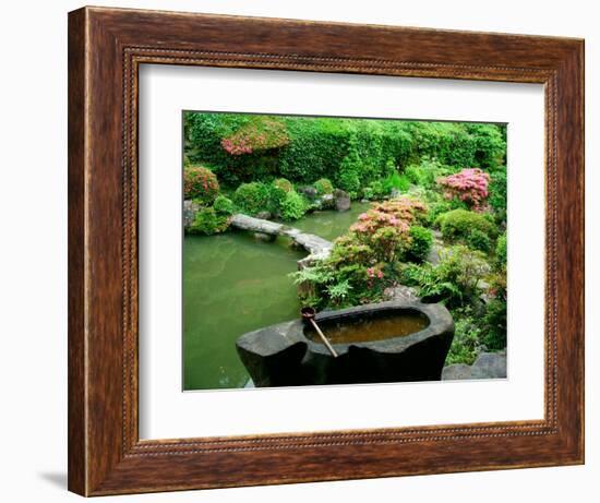 Zen Garden, Kyoto, Japan-Shin Terada-Framed Photographic Print