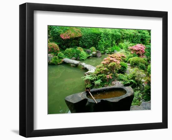 Zen Garden, Kyoto, Japan-Shin Terada-Framed Photographic Print