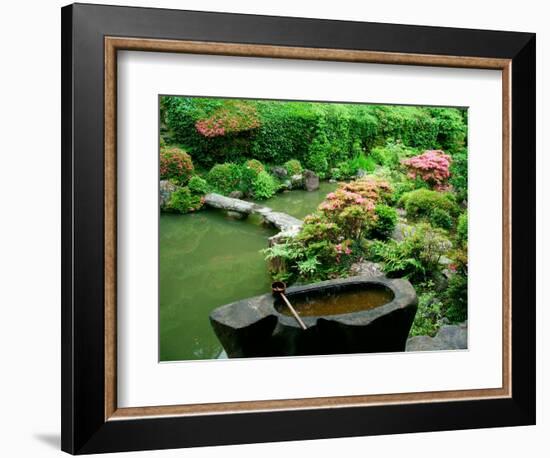 Zen Garden, Kyoto, Japan-Shin Terada-Framed Photographic Print