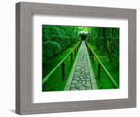 Zen Garden, Kyoto, Japan-Shin Terada-Framed Photographic Print