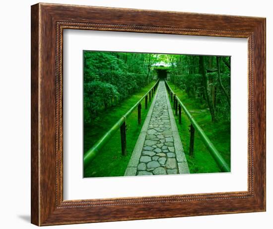 Zen Garden, Kyoto, Japan-Shin Terada-Framed Photographic Print