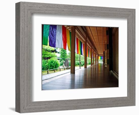 Zen Garden, Kyoto, Japan-Shin Terada-Framed Photographic Print