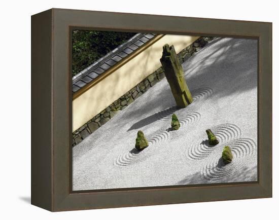 Zen Garden, Portland Japanese Garden, Portland, Oregon, USA-Michel Hersen-Framed Premier Image Canvas