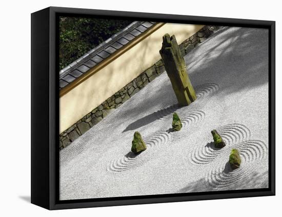 Zen Garden, Portland Japanese Garden, Portland, Oregon, USA-Michel Hersen-Framed Premier Image Canvas