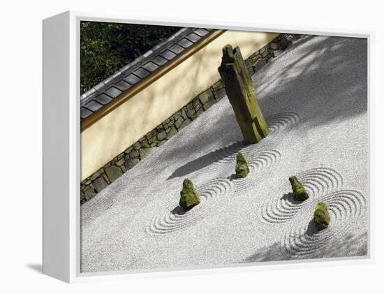 Zen Garden, Portland Japanese Garden, Portland, Oregon, USA-Michel Hersen-Framed Premier Image Canvas
