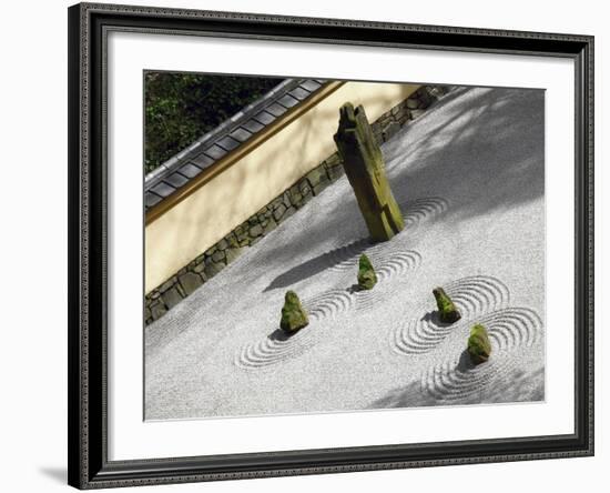 Zen Garden, Portland Japanese Garden, Portland, Oregon, USA-Michel Hersen-Framed Photographic Print