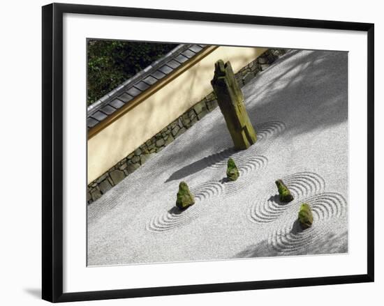 Zen Garden, Portland Japanese Garden, Portland, Oregon, USA-Michel Hersen-Framed Photographic Print