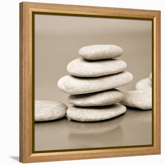 Zen Pebbles-null-Framed Premier Image Canvas