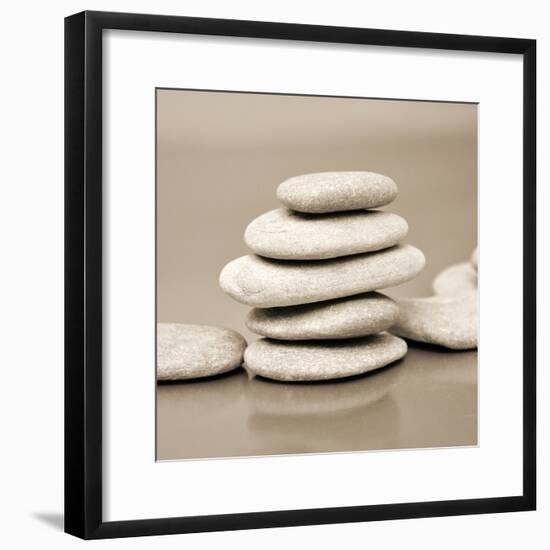 Zen Pebbles-null-Framed Premium Photographic Print