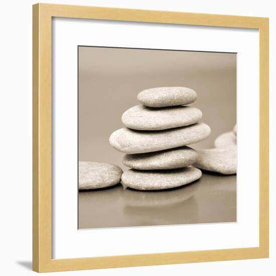 Zen Pebbles-null-Framed Premium Photographic Print